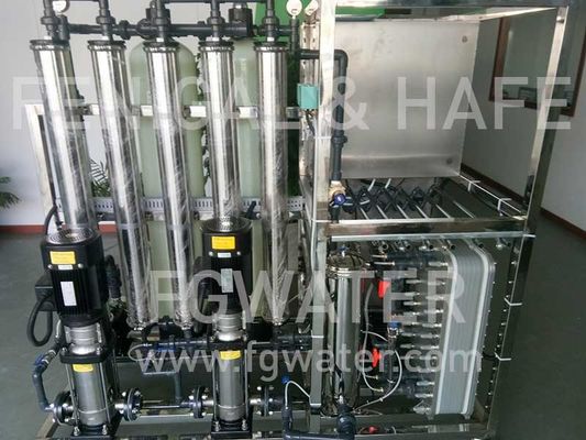 Purificação de água Ultrapure de 3GPM EDI Water Treatment System For