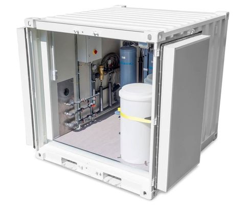 sistema móvel do tratamento da água 100m3/h para a ajuda humanitária