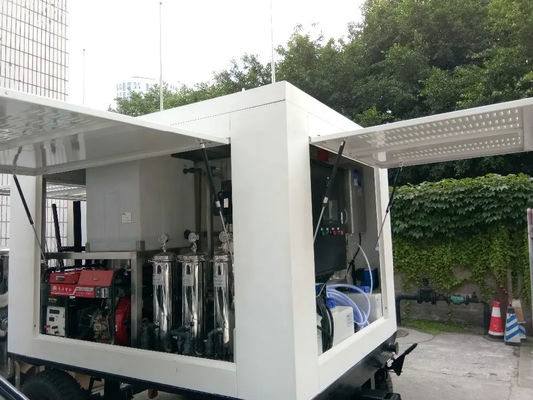 Engenharia ao ar livre Sistema de purificação de água móvel portátil em caminhão