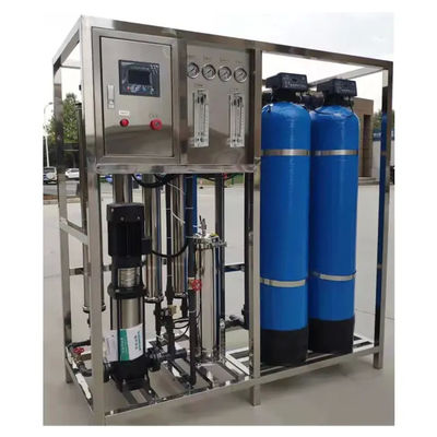 1TPH 2.1kW-380-415V 2xFRP Tanques de Água Salgada Usina de Água de Osmose Reversa