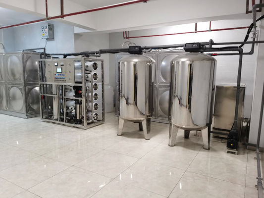 10TPH 19kW-380-415V 2xSS304 Tanques de Água Salgada Usina de Água de Osmose Reversa