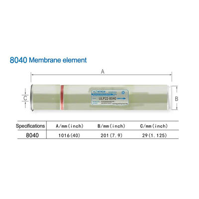 Purificação de Água Vontron 4040 8040 Membranas de Osmose Reversa