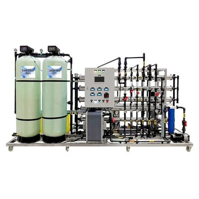 Máquina de filtragem de água industrial de osmose reversa de 1500 l/h com máquina EDI