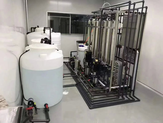 1000Lph RO+EDI de dupla fase para filtragem de água industrial