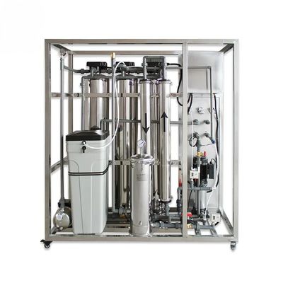 250LPH 2xSS304 Tanques Sistema comercial de filtragem de água potável RO purificada