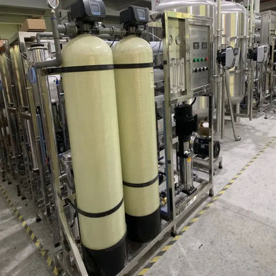 1TPH 2xFRP Tanques Instalação de água por osmose reversa para consumo de água / agricultura / irrigação
