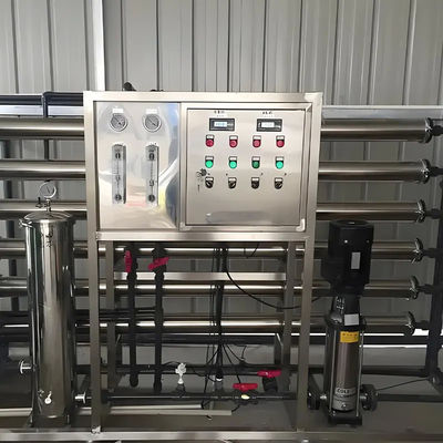 1TPH 2xSS304 Tanques Instalação de água por osmose reversa para tratamento de água pura RO comercial