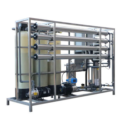 2TPH 3xFRP Tanques Usina de água de osmose reversa para fábrica de alimentos e bebidas