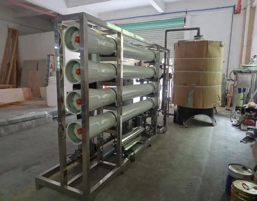 8TPH 14kW FRP Tanks RO Industrial Auto Máquina de Tratamento de Água Potável Com Indicadores de Status Operacional
