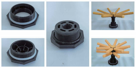 Tanque de armazenamento FRP 1054 φ250×1400mm Rosca de 2,5'' 0,5-1,5 T/H para Uso Industrial