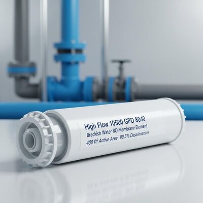 Alto fluxo 10500 GPD 8040 Elemento de membrana RO de água salobra com área ativa de 400 ft2 e dessalinização de 99,5%