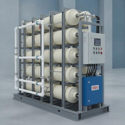 Sistema de tratamento por osmose reversa de água salgada 5000 GPD Alta remoção de TDS 98 por cento de recuperação FRP Membrana 380V