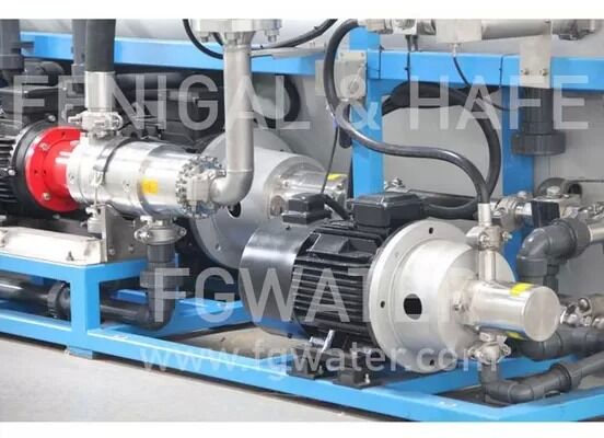2000 m3/dia Sistema BWRO em contentores com taxa de recuperação de 70% e consumo de energia de 1,05 kWh/m3