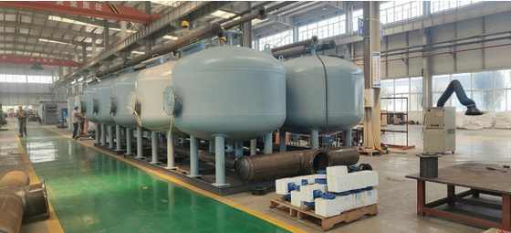 Vaso de filtro industrial multimédia com alta capacidade de fluxo e design personalizado para purificação de água