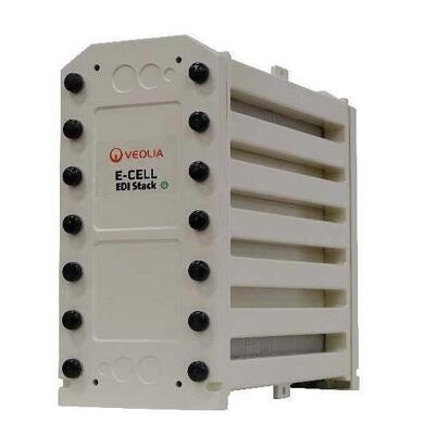 E-Cell MK-9 EDI Stack para Produção de Água de Alta Pureza com Faixa de Fluxo de 18,5-44,0 GPM e Sem Regeneração Química em Aço Inoxidável