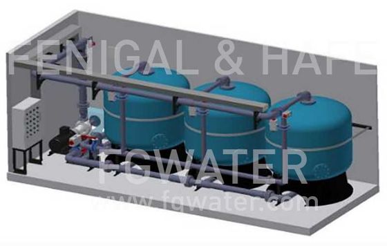 20' eletrônico planta de tratamento da água Containerized