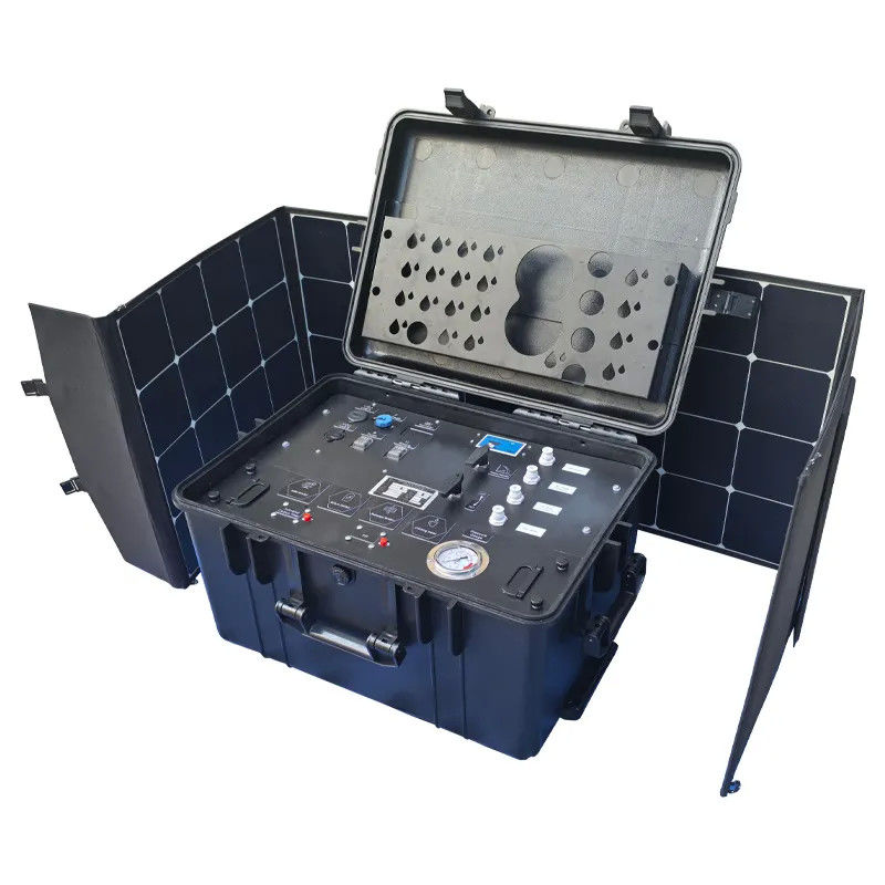 150 L/H Máquina de abastecimento de água solar Filtro exterior UF Sistema portátil de tratamento de água