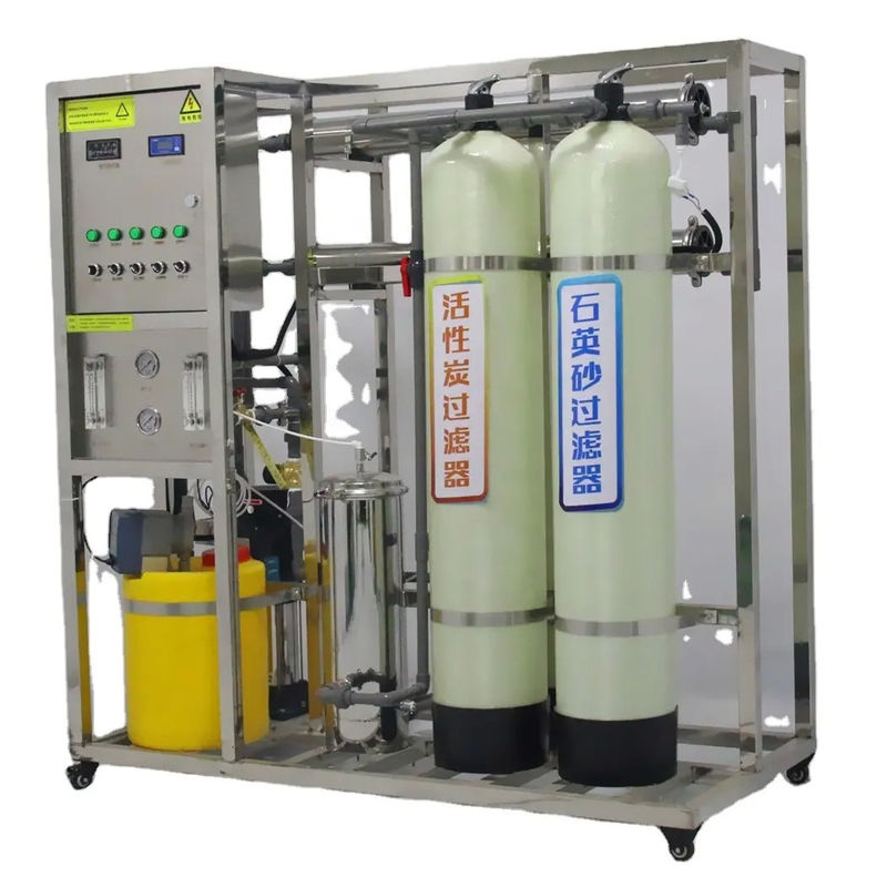 500L/H 1.7kW-380-415V 2x FRP Tanques Água Salgada Usina de Água de Osmose Reversa