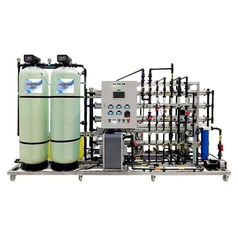 Máquina de filtragem de água industrial de osmose reversa de 1500 l/h com máquina EDI