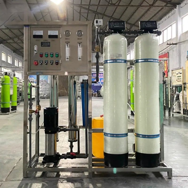 2 Tanques de FRP Industrial 500LPh RO Sistema de Filtragem de Água por Membrana