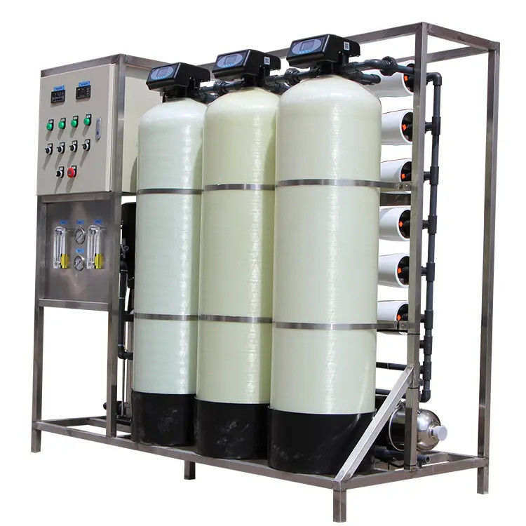 1.5TPH 3xFRP Tanques 160*85*170cm Instalação de água por osmose reversa para a indústria