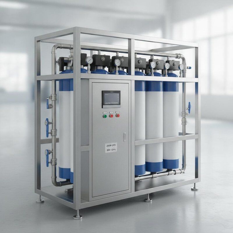 Sistema industrial de tratamento de água por osmose reversa 20000 GPD SS316L Frame Automático TDS Control 380V 50Hz